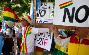 "Bolivia dijo no, Evo dictador": opositores a Morales sale a las calles en rechazo a su cuarta repostulación