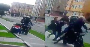 (VIDEO) En moto y a gran velocidad delincuentes están robando a ciudadanos en el norte de Bogotá