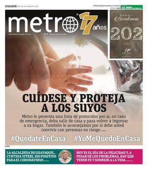 ¡Buen viernes! Descarga la edición digital de Metro Ecuador, AQUÍ