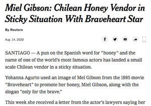 Ya no tiene corazón valiente: hasta New York Times solidarizó con productora chilena de la Miel Gibson