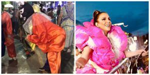Ivete Sangalo se disfarça para aproveitar bloco de Carnaval com marido