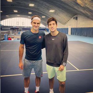 De lujo: Cristian Garin entrenó con Roger Federer previo a su debut en el ATP 500 de Basilea