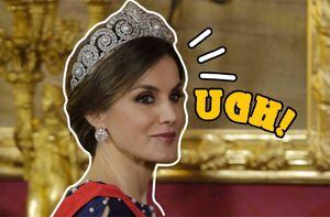 La reina Letizia tuvo un nuevo percance en público con su vestuario