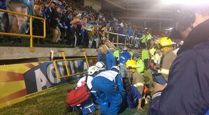 Se cayó una baranda de la tribuna de La Independencia en Patriotas vs Millonarios