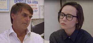 "Si la viera en la calle le silbaría": la incómoda entrevista de la actriz Ellen Page a Bolsonaro en programa sobre cultura LGBTIQ+