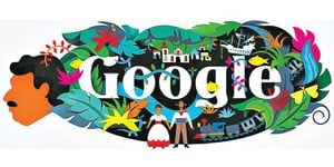 Google celebra natalicio 91 de Gabriel García Márquez con "doodle" de Macondo