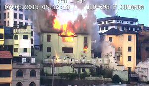 Se reportó un incendio en La Recoleta, en el centro de Quito