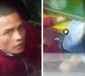 Video: ni cortándose el pantalón, ladrón pudo liberar su pie de bus de TransMilenio