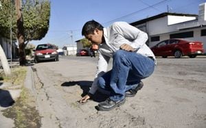 Un estudiante de México inventó un pavimento “antibaches” que se regenera automáticamente con agua