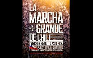La historia del afiche de "La marcha pacífica más grande de Chile"