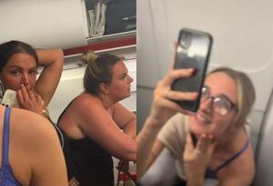 Mujer aborda un avión y descubre que su asiento no existe: el video se volvió viral