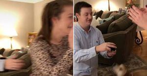 Homem deixa namorada em lágrimas após falso pedido de casamento durante o Natal