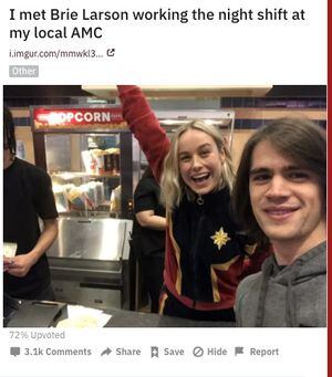 Marvel: Así vivió Brie Larson el estreno de Capitana Marvel