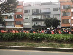 Domiciliarios de Rappi se toman las calles de Bogotá