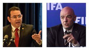 Sale a luz petición que Jimmy Morales hizo a Gianni Infantino, presidente de FIFA