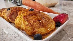 Pancakes de zanahoria al estilo del chef Edgardo Noel