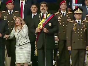 Este es el momento exacto en el que explota un dron en presunto "atentado" contra Nicolás Maduro