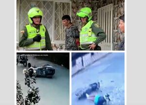 (VIDEO) sujeto accidenta mujeres en motocicleta para robarlas