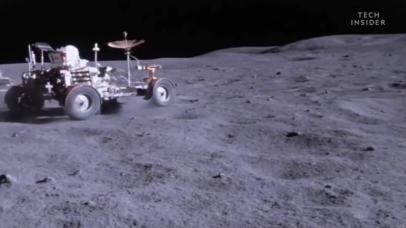 El Comandante John Young conduciendo en la luna | Foto: Captura de video de la NASA
