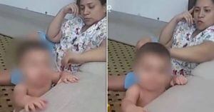 (VIDEO) Denuncian a niñera que golpea a bebé de 9 meses