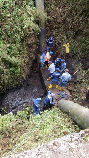 Quito: Corte de agua en el Valle de los Chillos por rotura de tubería