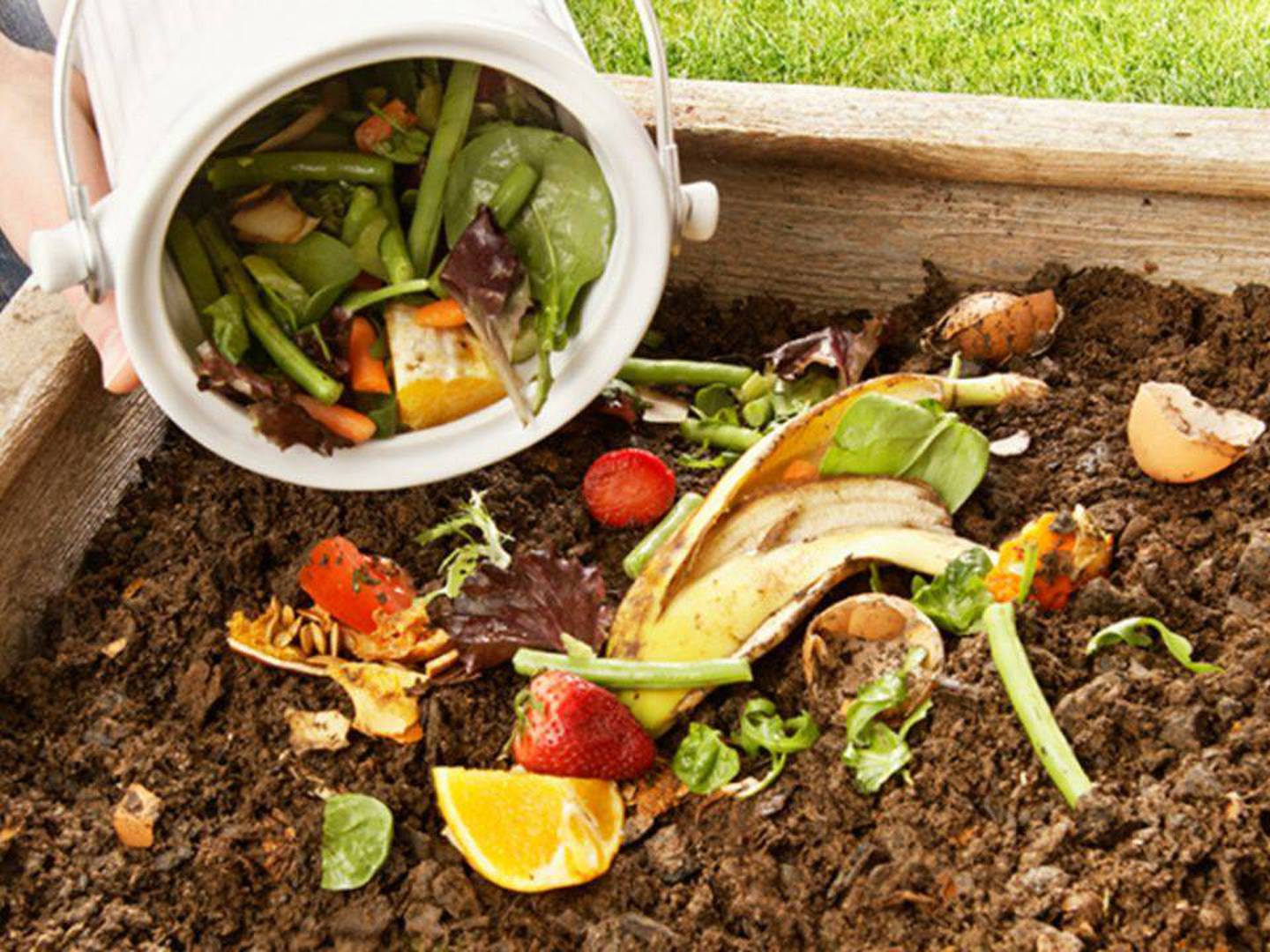 FDM Bio para los residuos orgánicos de la cocina antes de la compost Cubo de basura de 7 litros 