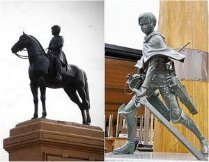Crean petición para cambiar estatua de Baquedano por una de Levi Ackerman de Shingeki no Kyojin