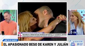 Neme y su pregunta sin filtro a Karen Doggenweiler por apasionado beso a Julián Elfenbein: “¿Pero abriste los dientes?”