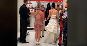 Vídeo: Mulher vestida de noiva 'enquadra' namorado no trabalho e o obriga a casar