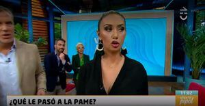 "Estoy tiki taka": Pamela Díaz apareció en "Viva la pipol" con la boca chueca y debió explicar qué le pasó