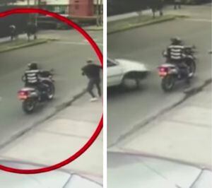 Conductor arrolló a dos ladrones en Bogotá