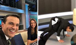 Caída de Juan Diego Alvira generó lágrimas, pero de risa