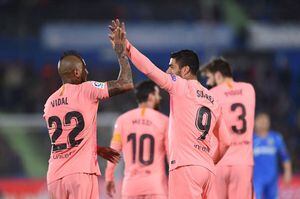 Arturo Vidal cumplió una correcta actuación en la victoria de FC Barcelona ante Getafe