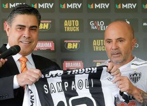 Jorge Sampaoli fue presentado como nuevo entrenador de Atlético Mineiro