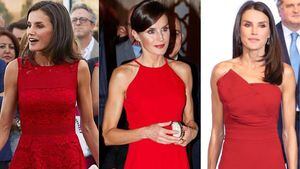 Estos son los vestidos que confirman que la reina Letizia ama el color rojo