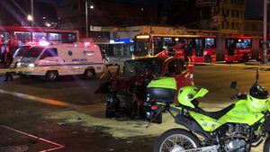 ¡Grave accidente entre un carro y bus de Transmilenio se presentó en el sur de Bogotá!