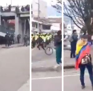 VIDEO: fuertes disturbios entre manifestantes y Policía en el norte de Bogotá