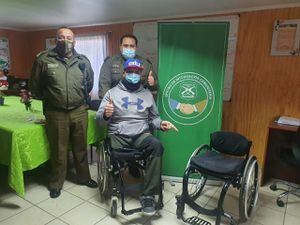 Algo de tranquilidad: Carabineros recupera silla de ruedas robada a Cristián Aguirre