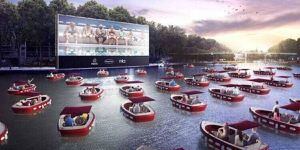 Ingenio francés: abren un cine flotante en el río Sena para desafiar al coronavirus
