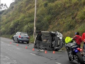 Se registró accidente de tránsito en el sector de Zámbiza, Quito