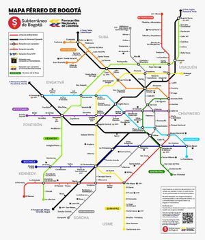Las vías de metro que propone un ciudadano para Bogotá