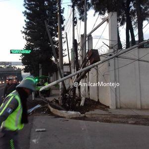 Seis postes dañados tras colisión en zona 13