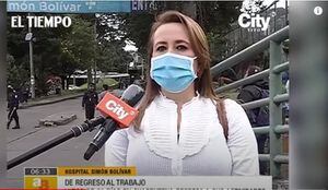 Enfermera volvió a trabajar después de estar más de 50 días aislada por coronavirus en Bogotá
