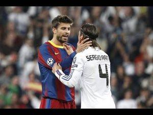 VIDEO. Este es el beso entre Piqué y Ramos del cual se habla previo al clásico español  