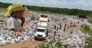 ¡Desgarradoras imágenes! Niños indígenas se ven obligados a comer basura