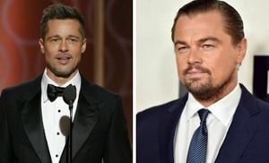 Excesivo photoshop: Brad Pitt y Leonardo DiCaprio retocados en promoción de su nueva cinta