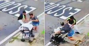 (VIDEO) Ladrón atacó a mujer que transitaba con su bebé en plena calle