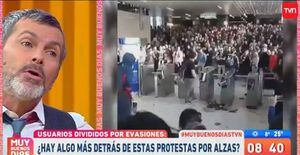 Cristián Sánchez enfurece a los televidentes con comentario sobre evasión en el Metro