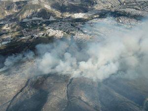 Pomasqui: Tubo de OCP no se vería afectado por incendio forestal en Casitagua
