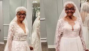 Señora de 94 años cumple sueño de vestirse de novia